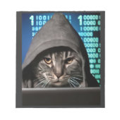Bloc-note Chat pirate informatique Black Cat (Devant)