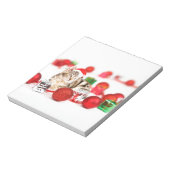 Bloc-note Chat portant le chapeau rouge du Père Noël (Tourné)
