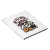 Bloc-note Chat squelette Halloween Citrouille Vintage Graphi (Incliné)