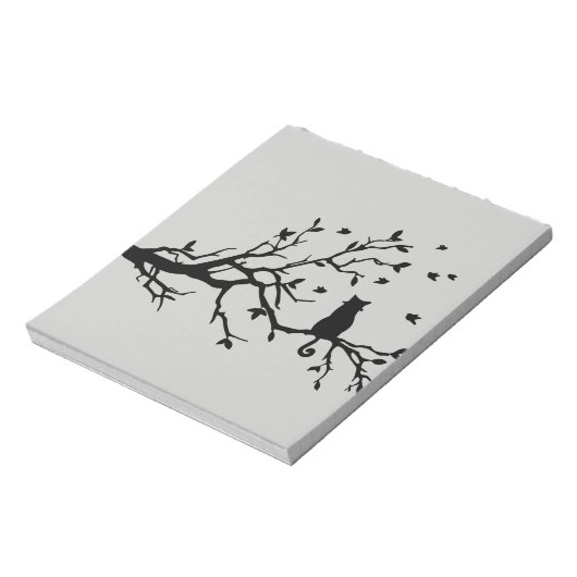 Bloc-note Chat sur un arbre - Silhouette (Tourné)