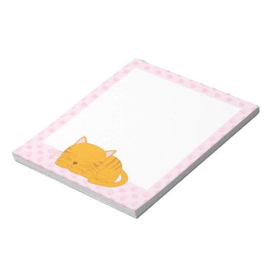 Bloc-note Chat Tabby Orange Dormant (Tourné)