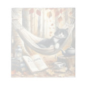 Bloc-note Chat Tuxedo noir et blanc Dreaming of Adventure (Devant)