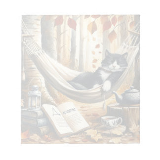 Bloc-note Chat Tuxedo noir et blanc Dreaming of Adventure