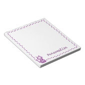 Bloc-note Chat Violet avec Bordure de Patte (Incliné)