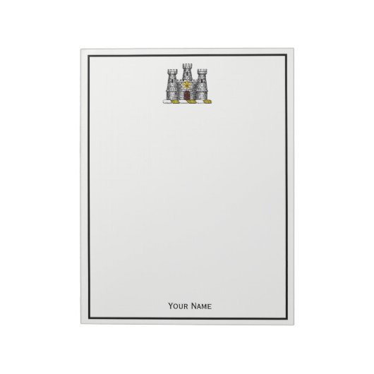 Bloc-note Château héraldique vintage Emblem Manteau d'armoir (Tourné)