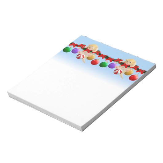 Bloc-note chaton de Noël (Tourné)