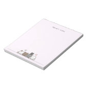 Bloc-note Chaton mignon dégradé de couleurs personnalisé  (Tourné)