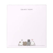 Bloc-note Chaton mignon dégradé de couleurs personnalisé  (Devant)