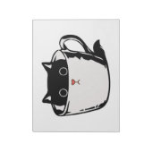 Bloc-note Chaton noir avec nez rouge caché dans une tasse (Tourné)