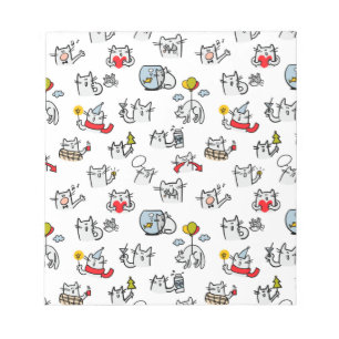 Bloc-note Chats amusants, lait et magie.