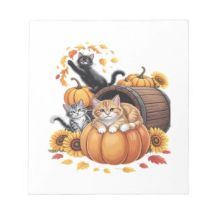 Bloc-note Chats Automne Citrouilles de l'automne Action de g
