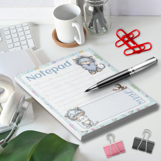 Bloc-note Chats bleus fantaisistes dans le jardin – Notes de