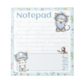 Bloc-note Chats bleus fantaisistes dans le jardin – Notes de (Devant)