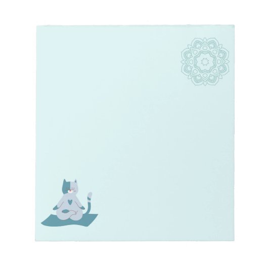 Bloc-note Chats de yoga verts (Devant)