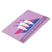Bloc-note Chats fiers avec drapeau de fierté bisexuel (Incliné)
