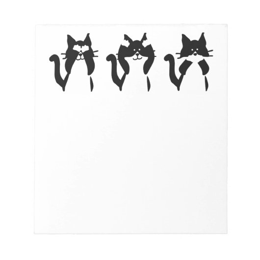 Bloc-note Chats noirs et blancs | Trois sages chatons (Devant)