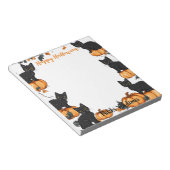 Bloc-note Chats noirs et Citrouille Happy Halloween (Incliné)