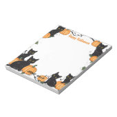 Bloc-note Chats noirs et Citrouille Happy Halloween (Tourné)