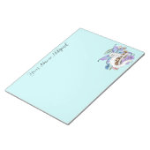 Bloc-note Chatte Fée Blanche Fantastique Champignon Bleu Cap (Incliné)