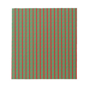 Bloc-note Chaussette de Noël Rouge Vert sur Rouge Vert