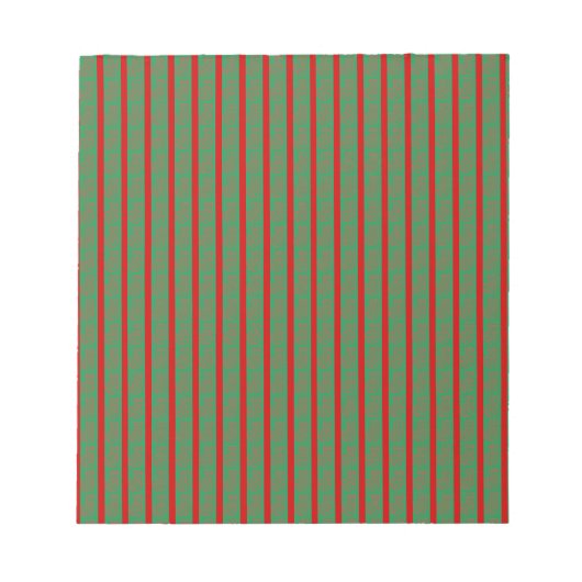 Bloc-note Chaussette de Noël Rouge Vert sur Rouge Vert (Devant)