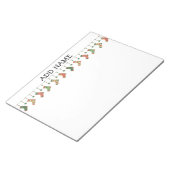 Bloc-note chaussettes de Noël chaussettes saisonnières texte (Incliné)