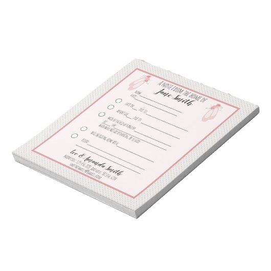 Bloc-note Chaussons de ballon Note de l'école Excusez 1 enfa (Tourné)