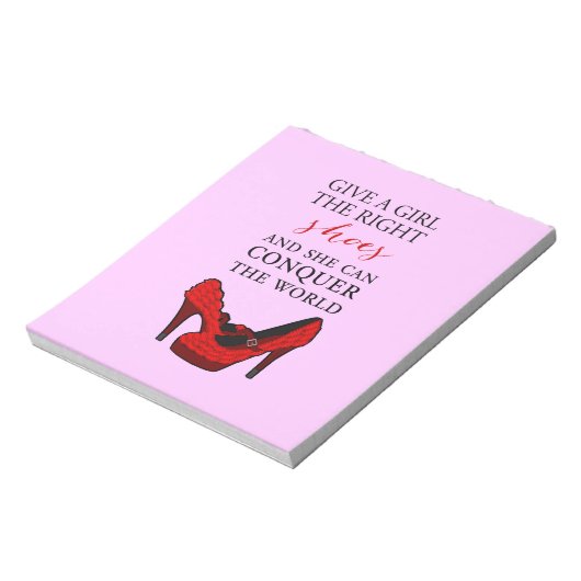 Bloc-note Chaussure-amateur, Donnez à une fille les bonnes c (Tourné)