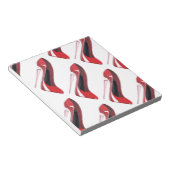 Bloc-note Chaussure d'art en talon rouge de Champagne (Incliné)