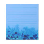 Bloc-note Chaussure de Disque Bleu Poisson Bleu Lined (Devant)