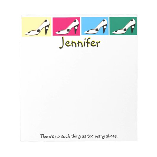 Bloc-note Chaussure Diva Attitude colorée (Devant)