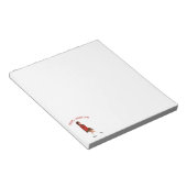 Bloc-note Chaussure molle danseur irlandais en rouge (Incliné)