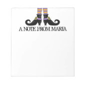 Bloc-note Chaussures de sorcière Whimsy avec bande violette (Devant)