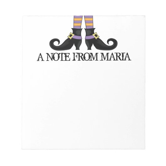 Bloc-note Chaussures de sorcière Whimsy avec bande violette (Devant)
