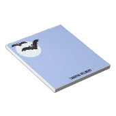 Bloc-note Chauves-souris d'Halloween avec lune Personnalisé  (Incliné)