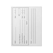 Bloc-note Check en blanc - Affirmation - Notepad (Tourné)