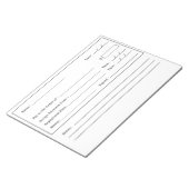Bloc-note Check en blanc - Affirmation - Notepad (Incliné)