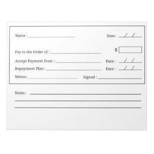 Bloc-note Check en blanc - Affirmation - Notepad