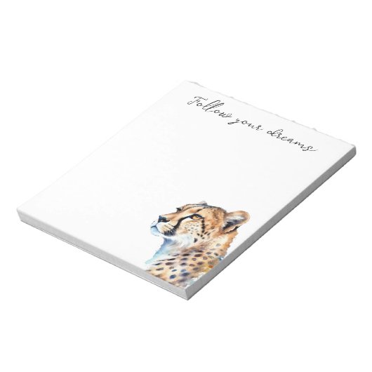 Bloc-note Cheetah à la crème blanche (Tourné)