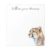 Bloc-note Cheetah à la crème blanche (Devant)