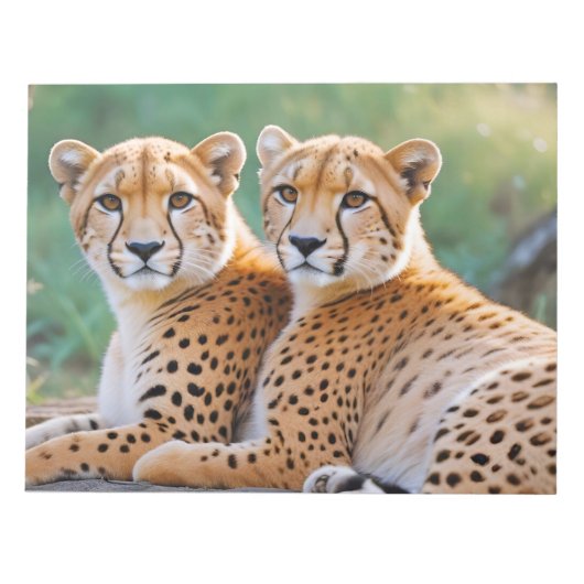 Bloc-note Cheetah Animal Nature Faune Affection Soin (Devant)