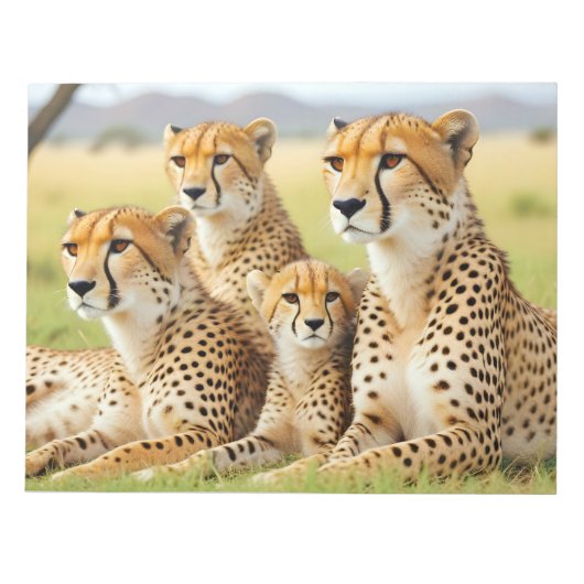Bloc-note Cheetah Animal Nature Wildlife Affection Caring (Devant)