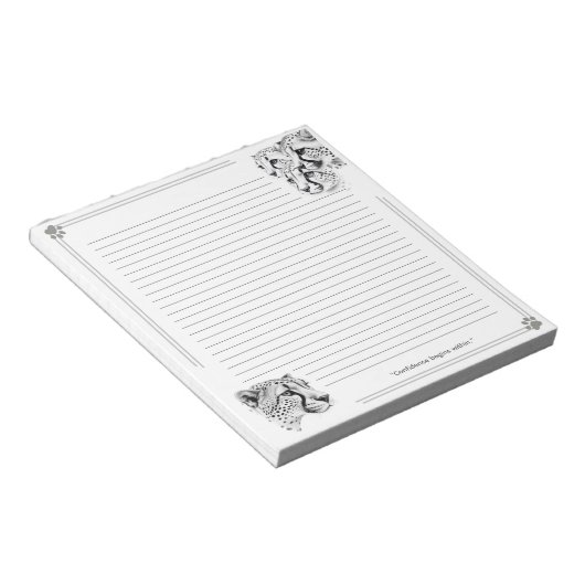 Bloc-note Cheetah Cubs Confidence with Lines (Incliné)