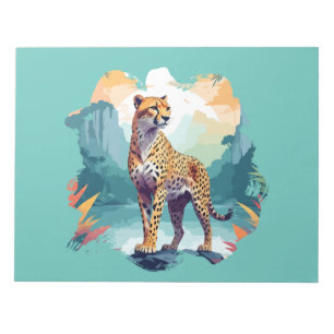 Bloc-note Cheetah Vector Art Animal Dans La Nature Majestueu