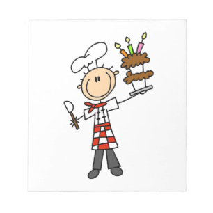 Bloc-note Chef avec gâteau d'anniversaire