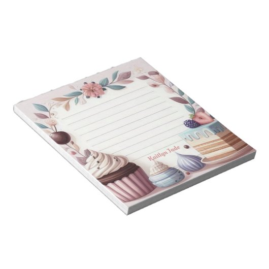 Bloc-note Chef customisé Pastel Desserts (Incliné)