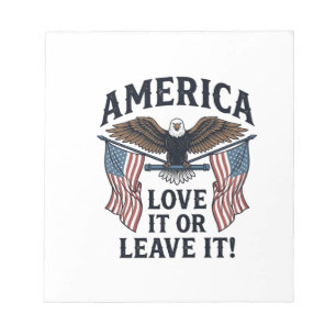 Bloc-note Chemise aigle patriotique America Love It Or Leave