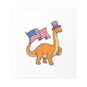 Bloc-note Chemise avec gravure vintage du drapeau de dinosau