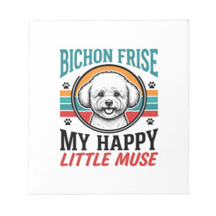 Bloc-note Chemise Bichon Frise Esprit Vintage Chien Art_1