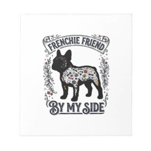 Bloc-note Chemise Bouledogue Français Floral Vintage Amoureu